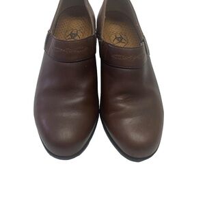 Ariat Women’s Brown Leather Slip On Clog Size 7.5